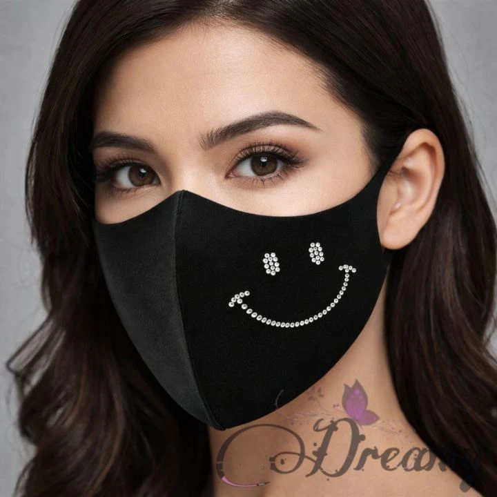 Premium Black Smile Face Mask