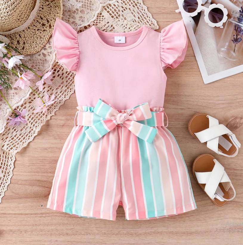 Kids Floral Party Dress Set