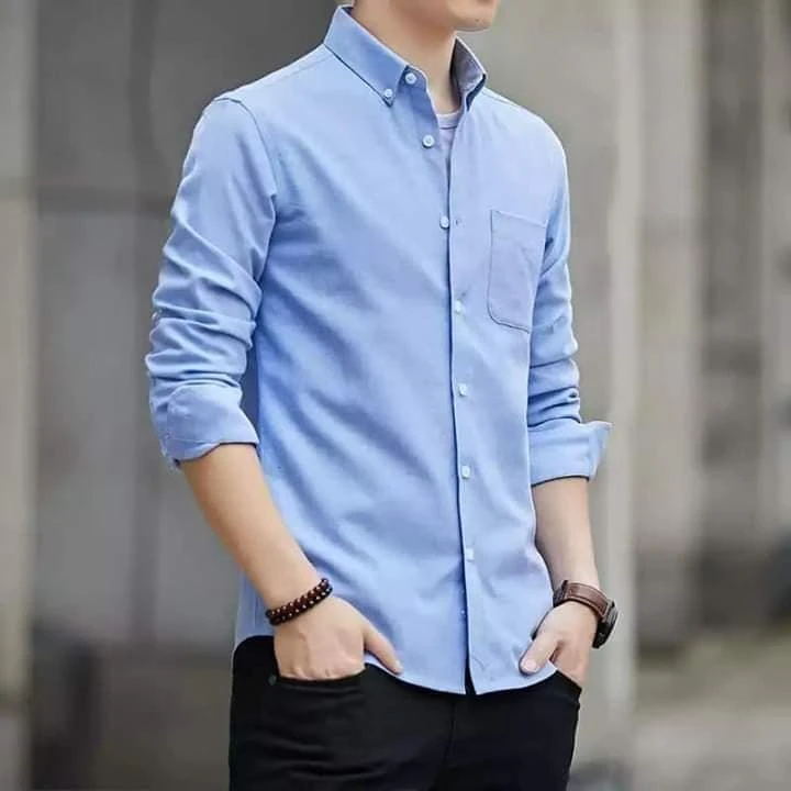 Men's Sky Blue Casual Shirt