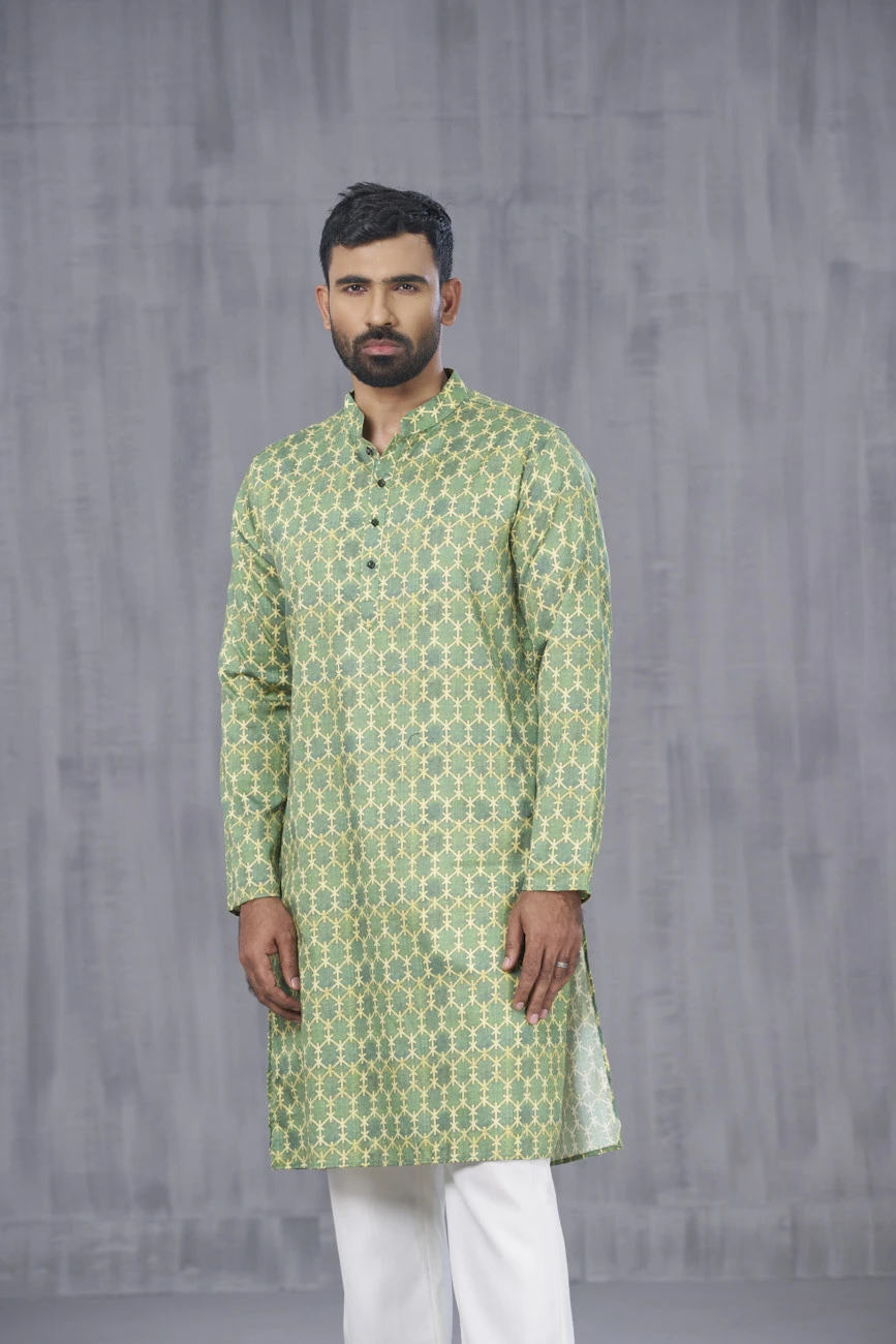 Men's Light Green Classic Panjabi