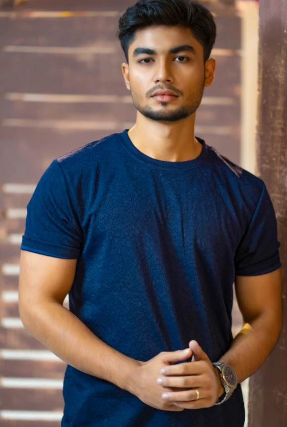 Men's Navy Half Sleeve T-Shirt