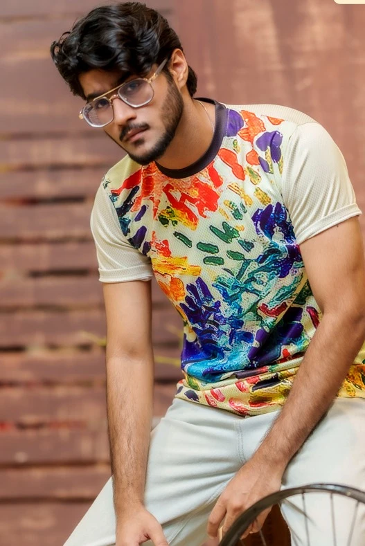 Men's Multi Color Half Sleeve T-Shirt